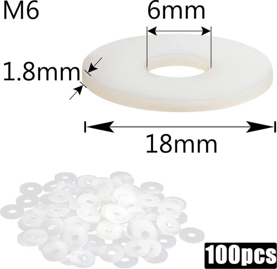 20 pièces rondelles en plastique, M20-35 mm, rondelles en nylon