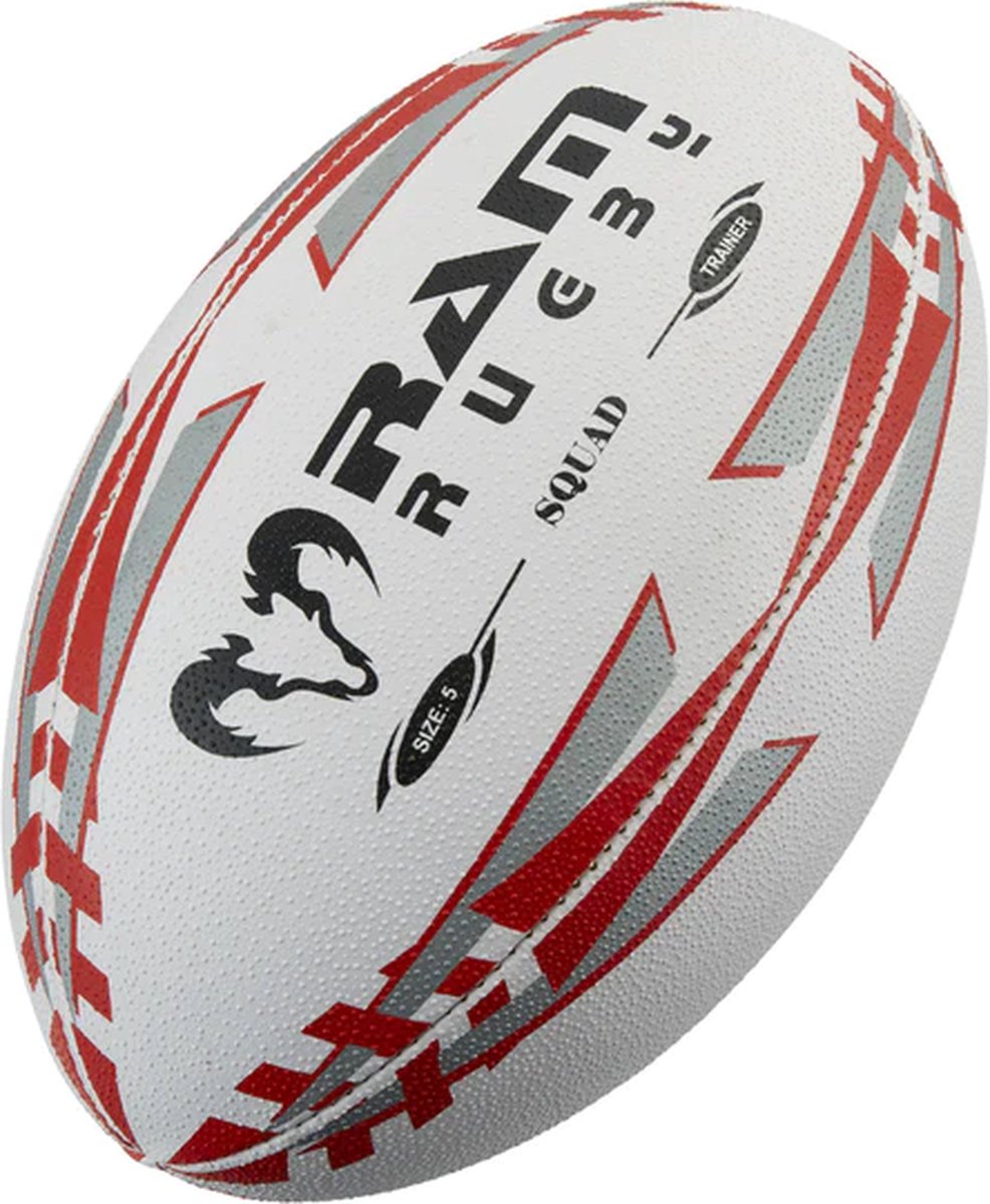 RAM Rugby Squad Trainer Bal Bundel - 30 x ballen en 2x tassen - Nr. 1 Rugby shop in Europa - Ontworpen in Engeland - Perfecte vorm en Duurzaam - Maat 5, Breathable RAM® Engeland - Uniek 3d Grip techn. Prof.