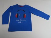 T shirt met lange mouwen - Jongens - Royal blauw - 4 jaar 104