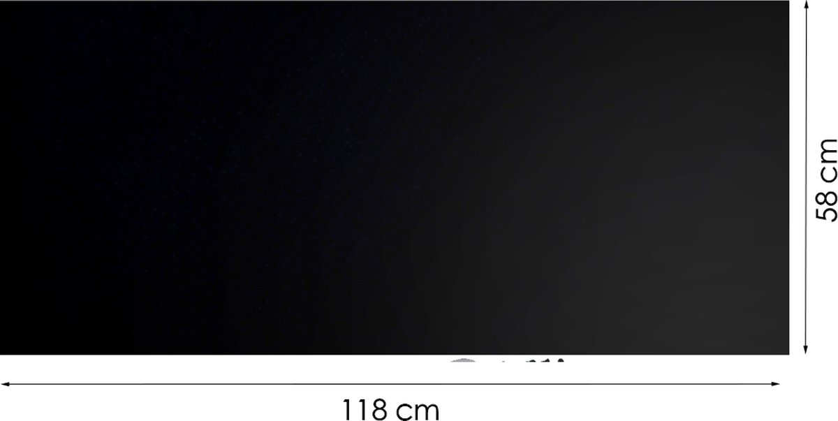 Film occultant - Zwart - 118 x 58 cm - Film autocollant pour la