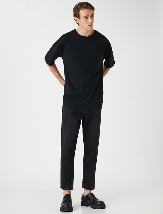 Trendyol Herren Gerade Schlank Normale Taille Jeans, Jeans De Los Hombres, Black