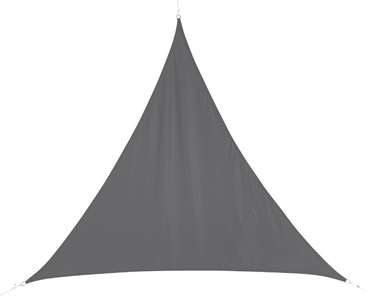 Hespiride Schaduwdoek/zonnescherm Curacao - driehoek - grijs - waterafstotend - polyester - 4 x 4 x 4 meter - Terras/tuin zonwering