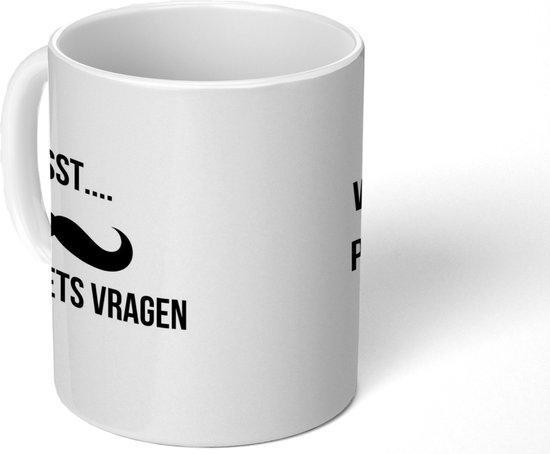 Mok - 275 ML - Koffiebeker geschenk - Mokken - Koffiemok - Koffietassen - Koffietas - Quote - Spreuken - Snor - Theemok - Theemokken groot - Thee tas - Wil jij mijn peter zijn - Meter en Peter vragen - Peetoom cadeau - Metekind - Petekind