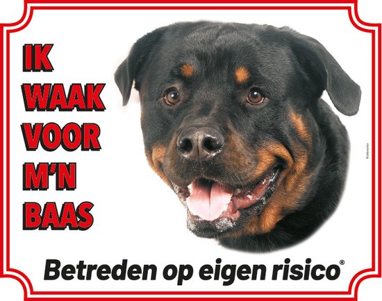 Plaque de protection 12 Rottweiler 20x25cm