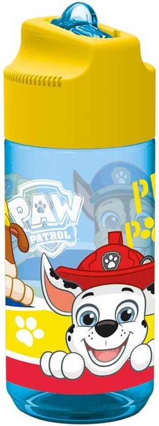 Foto: Paw patrol nickelodeon waterfles drinkfles inhoud 430 ml geel 