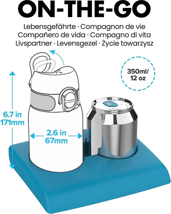 Ion8 Bouteille d'eau étanche pour enfants, sans BPA, Frog Pond, 350 ml (12  oz)
