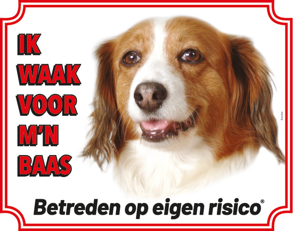 Bol.com Kooikerhondje Waakbord - Ik waak voor mijn baas aanbieding