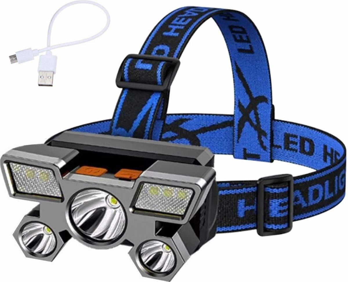 Hoofdlamp met 9 Led's - Oplaadbaar