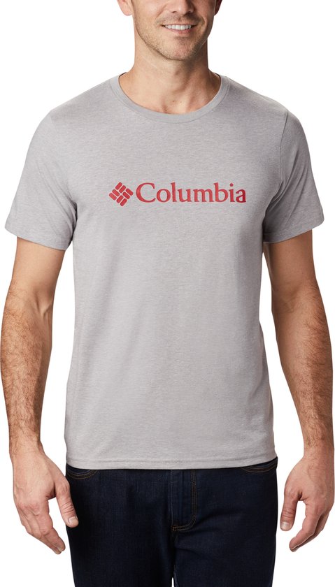 Columbia CSC Basic Logo™ Short Sleeve T-Shirt - Shirt Heren - T-Shirt Korte Mouwen - Grijs - Maat S
