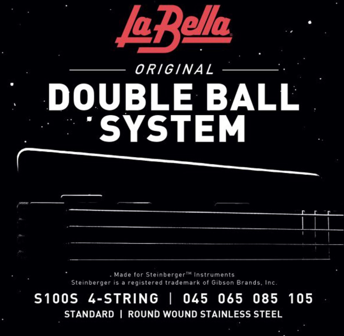 La Bella bas snaren 45-105 Double Ball Steenberger Headless 4saitig - Snarenset voor 4-string basgitaar