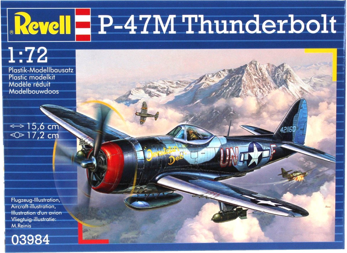 Revell Modelbouwpakket Vliegtuigen - 03984 P-47 M Thunderbolt Plastic - 1:72 - Modelbouw