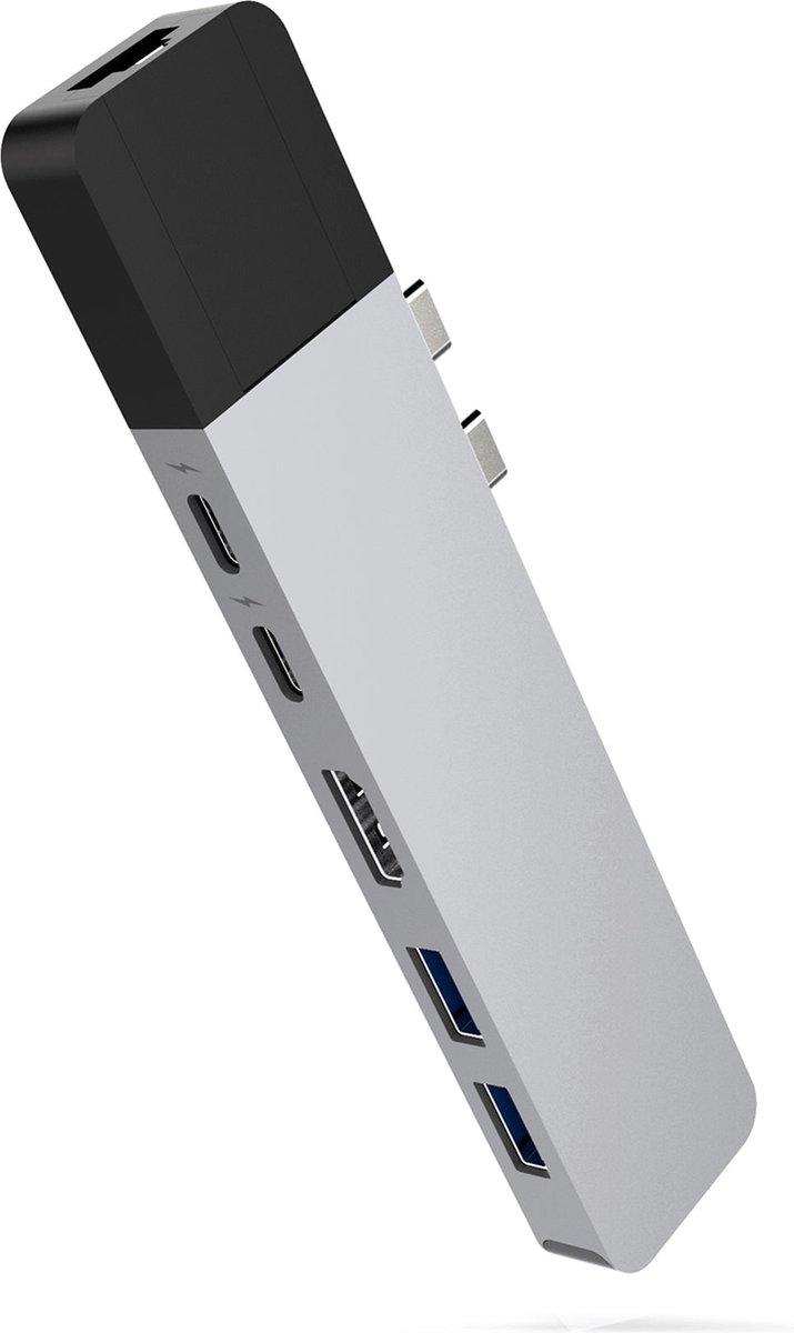 HYPER GN28N-SILVER USB-C dockingstation Geschikt voor merk: Apple USB-C® Power Delivery