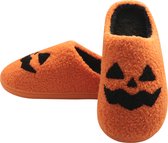 Budino Halloween Pantoffels - Smiley Sloffen - Pantoffels - Sloffen - Dames en Heren - Pompoen Doodskop - Maat 43/44