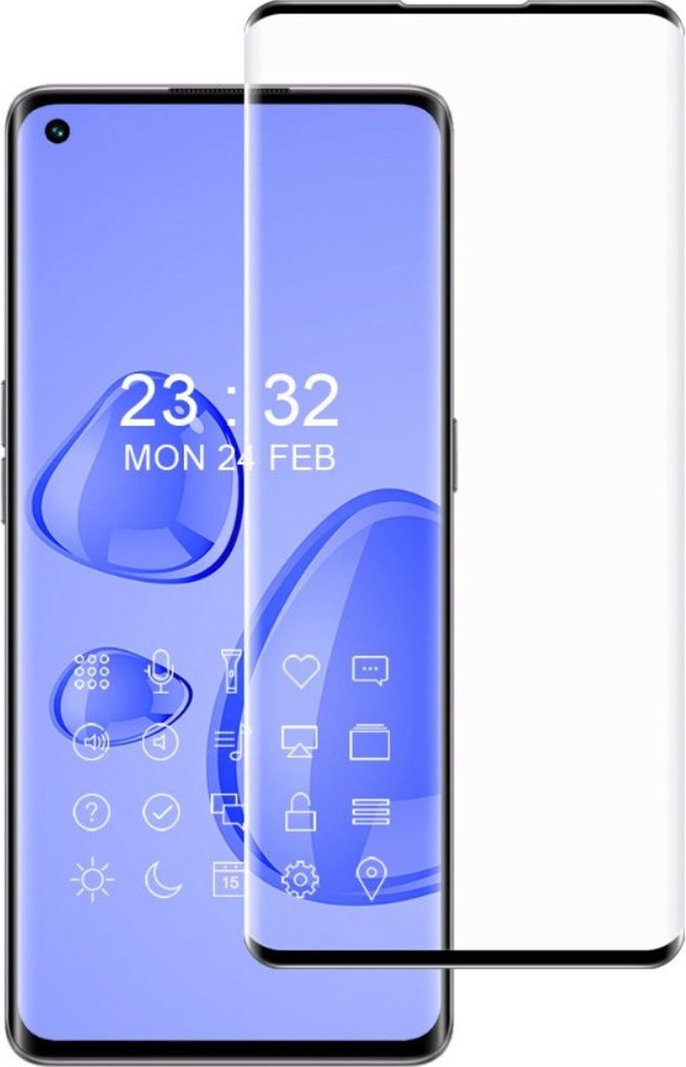 LuxeBass Full Glas screenprotector geschikt voor - Oppo Find X3 Neo - Transparant - Volledige dekking - Premium Glas - beeldscherm - scherm - tempered glas