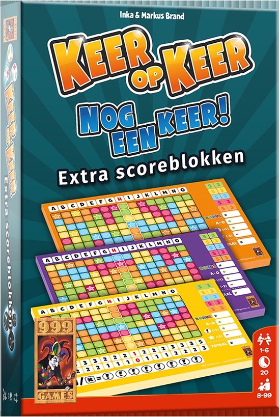 Scoreblokken Keer op Keer - Level 2, 3 en 4 Dobbelspel - 999 Games