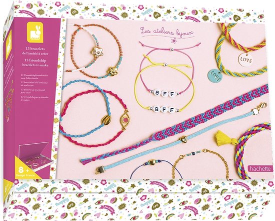 Janod knutselset Les Ateliers Bijoux met vriendschapsbandjes