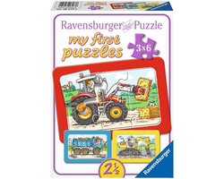 foto van Ravensburger Graafmachine, tractor en kiepauto- My First puzzels -3x6 stukjes - kinderpuzzel