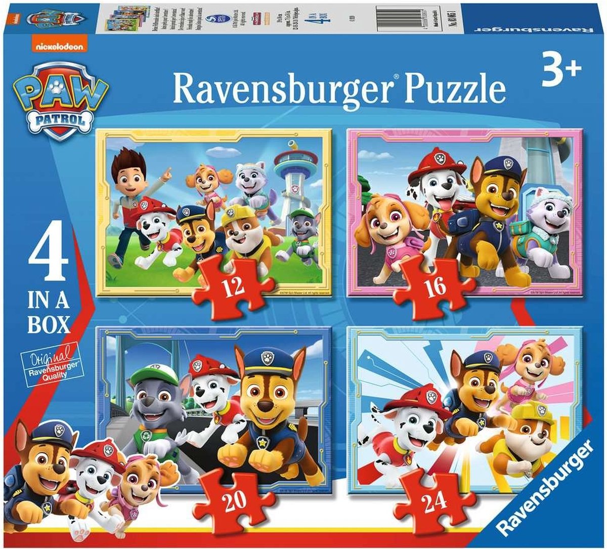 Ravensburger puzzel PAW Patrol - 12+16+20+24 stukjes — afbeelding 2