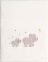 Prénatal ledikantlaken - Okki de Olifant de Olifant - Unisex - White - 100 x 150 cm