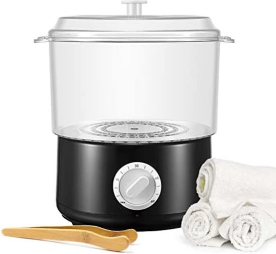 Salon Señor Handdoekwarmer, warme handdoekwarmer spa, professionele kleine handdoekwarmer met spiegeldeur, handdoekverwarmer kast voor gezicht (zwart