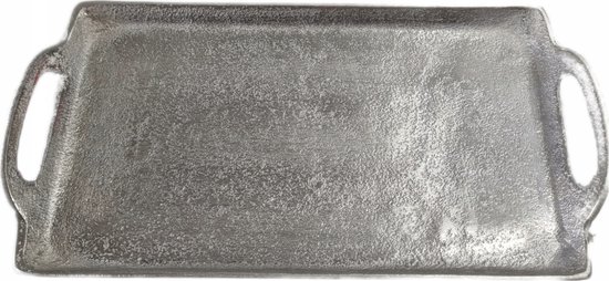 Dienblad van metaal 25 x 14 cm - Zilver