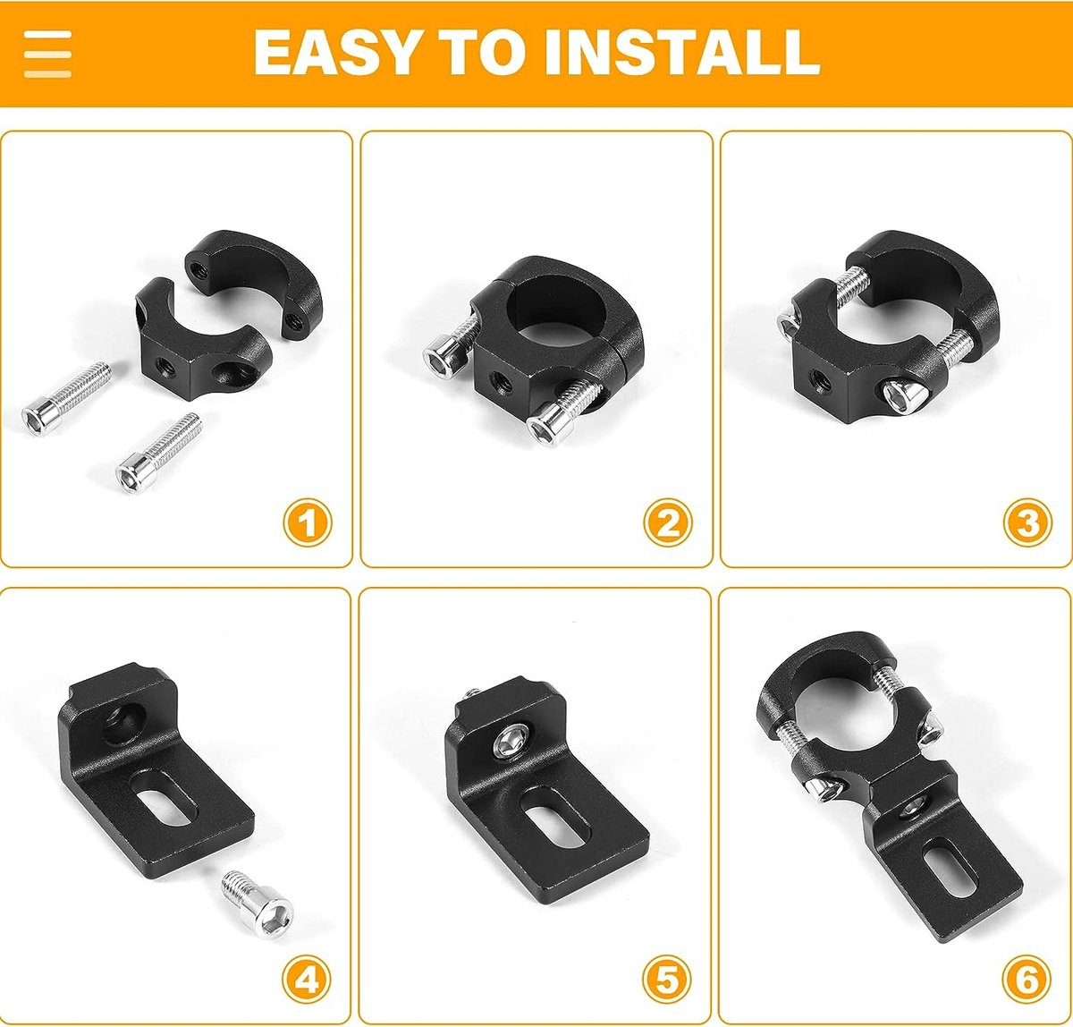 Buisklem voor ovale buis 35 * 20 mm transparant