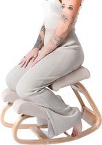 Bol.com BY JRM® Ergonomische Bureaustoel - Comfortable Kniestoel Met Extra Dikke Kniekussens- Beige aanbieding