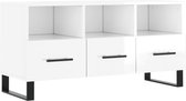 vidaXL - Tv-meubel - 102x36x50 - cm - bewerkt - hout - hoogglans - wit