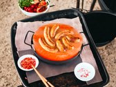 Zoutsteen bbq met houder - Himalaya Zout Barbecues - Ronde vorm 25cm, 4-5 kg