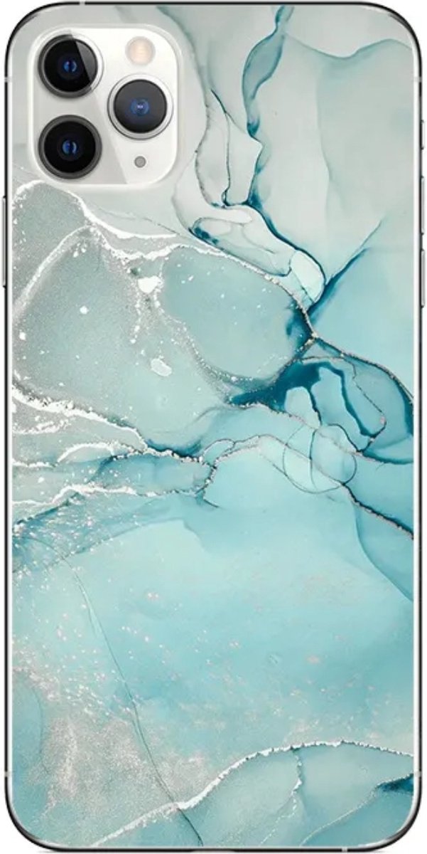 Marble Design telefoonhoesje voor de iPhone 14 PRO - Blue marble