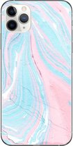 Marble Design telefoonhoesje voor de iPhone 14 PRO MAX - Blue Pink wind