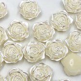 Fleurs - Sticky Pearls Bloem - Décoration - Hotfix - Mariage - Mariage - Vêtements - Chaussures pour femmes - Nacre - 18mm - 20 pièces