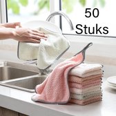 Schoonmaakdoeken - Badkamer doekjes - Huishouddoekjes - Poetsdoeken - droogdoeken - Microvezel - Absorberend - 50 stuks