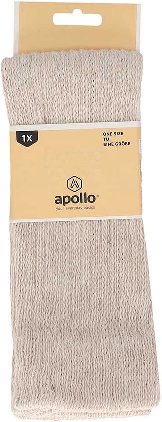 Apollo - Beenwarmers Dames Ribbed - Beige - One Size - Beenwarmers - Apollo