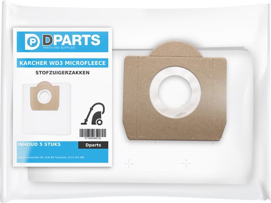 Karcher stofzak wd3 a 5 stuks 69591300 - Stofzuigerzakken kopen? | Korting tot 38
