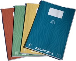Projectschriften blanco/lijn A4 per 10 stuks 4 kleuren