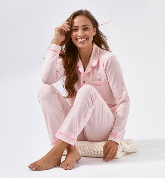 Little Label - dames pyjama - lichtroze - S/36-388 - Zachte BIO Katoen