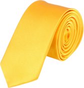 Heren stropdas smal geel - heren stropdas geel - gele stropdas - stropdassen - dassen