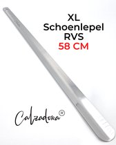 Calzadora® Schoenlepel Lang | 58cm | RVS Schoentrekker | Duurzaam en extra sterk | Roestvrijstaal | Lange schoenlepel