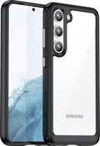 Podec Coque pour Samsung Galaxy S23 Zwart et Transparent - Housse Anti-Choc avec 2 Films de Protection d'écran
