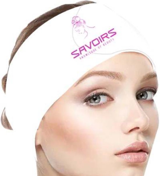 Savoirs fleece Hoofdband - klittenband sluiting keus uit drie kleuren roze,zwart en wit.