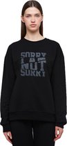 WB Comfy Uniseks Oversized Sweatshirt Voor Haar en Hem Zwart - L