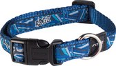 Rogz for Dogs - Blauwe halsband - maat M - verstelbaar 26-40 cm