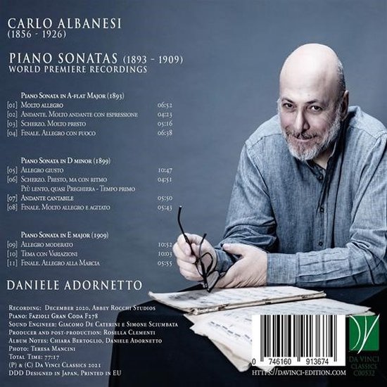 Daniele Adornetto - Albanesi: Piano Sonatas (1893-1909) (CD)
