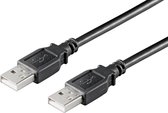 USB naar USB kabel - USB2.0 - tot 0,5A / zwart - 1 meter