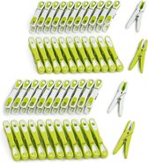 Wasknijpers, stippel, ecoline, 48 stuks, groen-wit/wit-groen