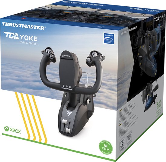Thrustmaster TCA Yoke Boeing Edition - Officiële Boeing Licentie voor Xbox Series X|S / Xbox One / PC - Replica Yoke, Thrust-assen, Landingsgestel - Met PENDUL_R-mechanisme - 100% Metalen Frame - Microfoonaansluiting voor Headset - Boeing 787 - Thrustmaster