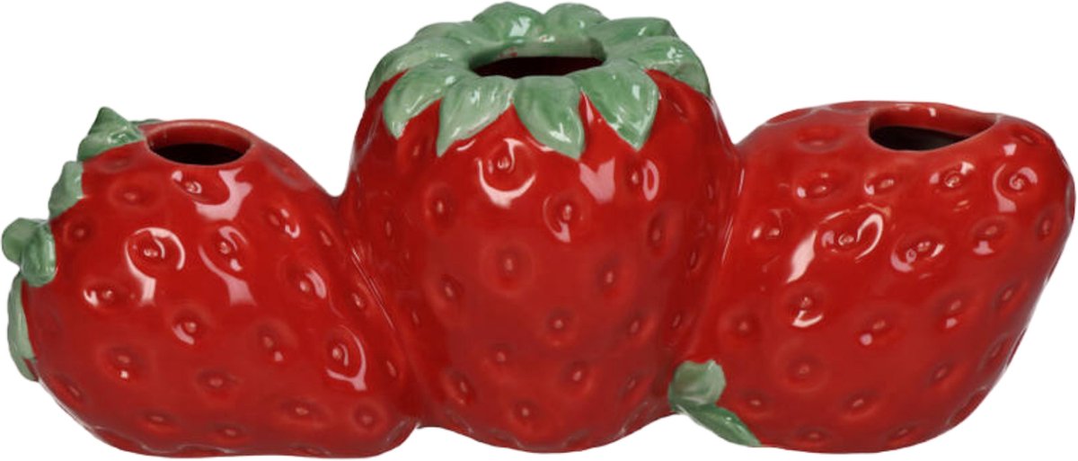 Kersten - Vaas met drie aardbeien 'Strawberry B'