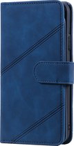 Coque iPhone 15 Pro - Bookcase - Cordon - Porte carte - Portefeuille - Simili cuir - Blauw
