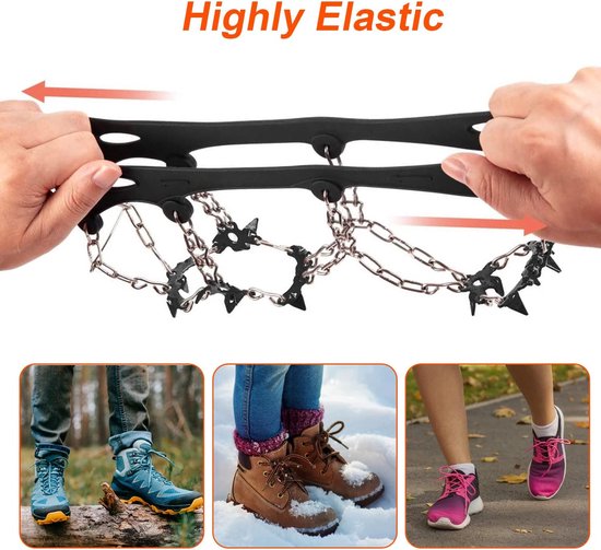 Allecto Plus Stijgijzers Voor Kinderen IJsknijpers Schoen Grijperspikes Bergbeklimmen Schoenovertrek Klimschoenen Zwarte Tpe Set Van 3 Paar 118 1705545